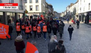 VIDÉO. Grève du 7 février contre la réforme des retraites : à Carhaix, près de 2 000 manifestants selon les syndicats 