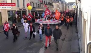 VIDÉO. Réforme des retraites : à Cherbourg, plus de 10 000 manifestants dans les rues
