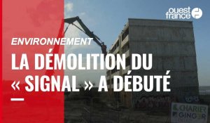 VIDÉO. Environnement : la démolition du « Signal » à Soulac-sur-Mer a débuté