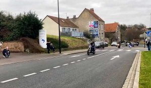 Avant le départ de L’enduro, les motards se réunissent à Boulogne