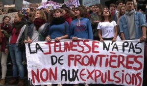 Paris: manifestation de lycéens pour le retour de Leonarda