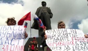 Donetsk: manifestation des séparatistes prorusses