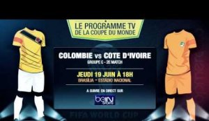 Coupe du Monde : Colombie - Côte d'Ivoire, Uruguay - Angleterre... Le programme TV du jour