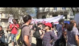 Feu de squat: Mobilisation devant la préfecture (Montpellier)