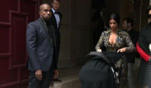 Le couple Kim Kardashian, Kanye West à Paris