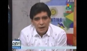 Le doigt d'honneur de Maradona à la télévision Vénézuélienne