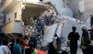 Alep: un baril d'explosifs fait des dizaines de morts