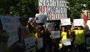Paris: rassemblement contre le projet de loi renseignement