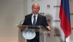 En Italie, Poutine déplore les sanctions contre la Russie