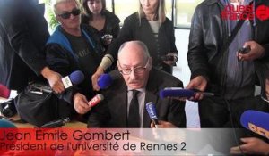 Fermeture de l'université de Rennes 2: les explications du président Jean Emile Gombert