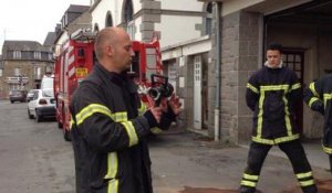 Manœuvre des pompiers à Lamballe