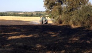 Incendie à Villiers : des champs de blé brûlés