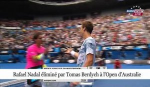 Rafael Nadal s'incline face à Tomas Berdych en quart de finale de l'Open d'Australie