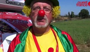 Pypo, clown du Tour de France, à Lassay-les-Châteaux