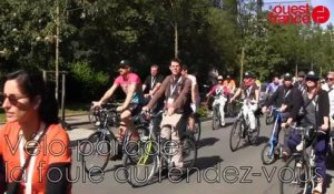 La foule à la vélo-parade