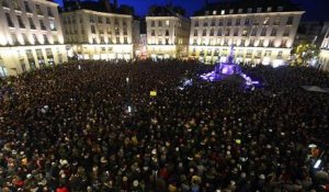 Rassemblement à Nantes en hommage aux victimes de Charlie Hebdo