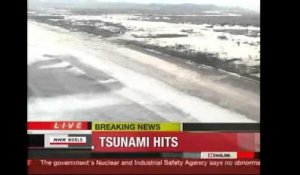 Tsunami Japon: les vagues se forment en mer au large de Send