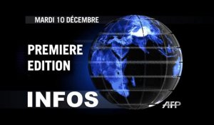 AFP - Le JT, 1ère édition du mardi 10 décembre