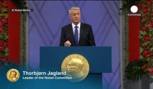L'Organisation pour l'interdiction des armes chimiques reçoit le prix Nobel de la paix à Oslo