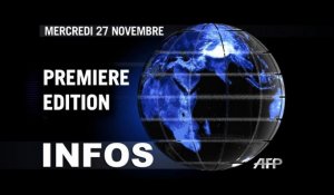 AFP - Le JT, 1ère édition du mercredi 27 novembre