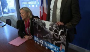 Le Pen dévoile l'affiche du FNJ: "La France Tranquille"