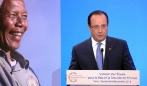 Hollande : "Aujourd'hui, c'est Nelson Mandela qui préside les travaux de ce sommet"