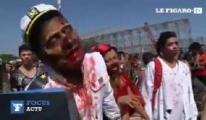 Brésil : un millier de zombies défilent dans les rues de Rio