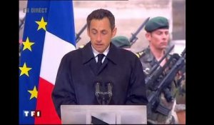 Nicolas Sarkozy : "Vous n'êtes pas morts pour rien"
