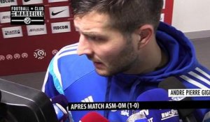 ASM - OM (1-0): la réaction d'André Pierre Gignac