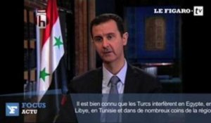 Assad reproche à la Turquie de déstabiliser la région