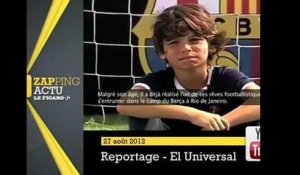 Né sans pieds, il joue au foot au Barça