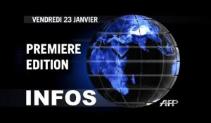 AFP - Le JT, 1ère édition du vendredi 23 janvier