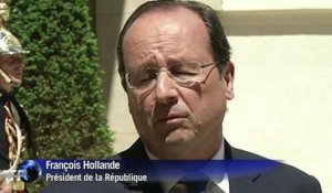 Mondial-2014: François Hollande salue la victoire des Bleus