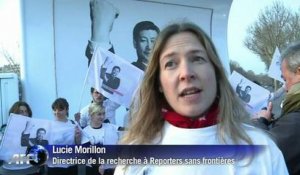 Paris: RSF a mené une action pour dénoncer les atteintes à la liberté de la presse en Chine