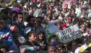 Une manifestation des demandeurs d'asile africains contre la politique d'immigration d'Israël