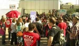 Les journalistes de RTVV se battent contre la fermeture de la chaîne publique espagnole