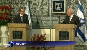 Négociations de paix: Ban-Ki Moon rencontre Peres