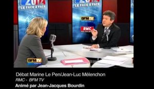 Zapping des matinales du 14 février 2011: Marine Le Pen / Jean-Luc Mélenchon