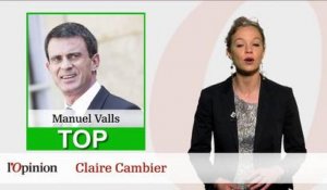 Le Top Flop : Manuel Valls effectue un bond de popularité de 8 points / François Rebsamen cède aux féministes et amendera sa loi sur le dialogue social