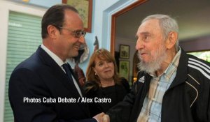 Cuba: Hollande rencontre Raul et Fidel Castro