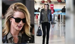 Rosie Huntington-Whiteley est sans défaut en arrivant à JFK