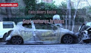 Sept voitures brûlées à Bastia