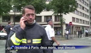 Incendie à Paris: deux morts et sept blessés