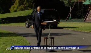 Obama salue la "force de la coalition" contre l'organisation EI