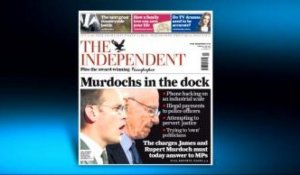 "Rupert et James Murdoch au banc des accusés"