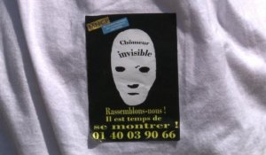 Arrivée à Paris de la marche des chômeurs "invisibles"