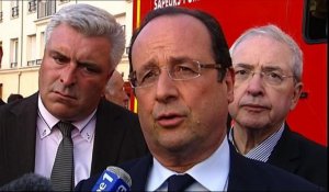 Déraillement: Hollande dit "sa solidarité aux familles"
