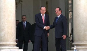 Egypte: déclaration de Ban Ki-moon à l'Elysée