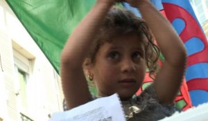 Paris: manifestation contre l'evacuation forcée des Roms