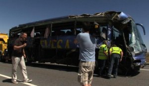Espagne: 9 morts dans le pire accident de car depuis 5 ans